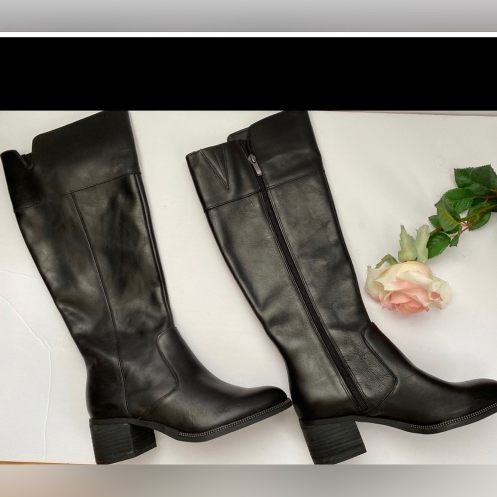 Franco Sarto black revenge tumble boots NWOT